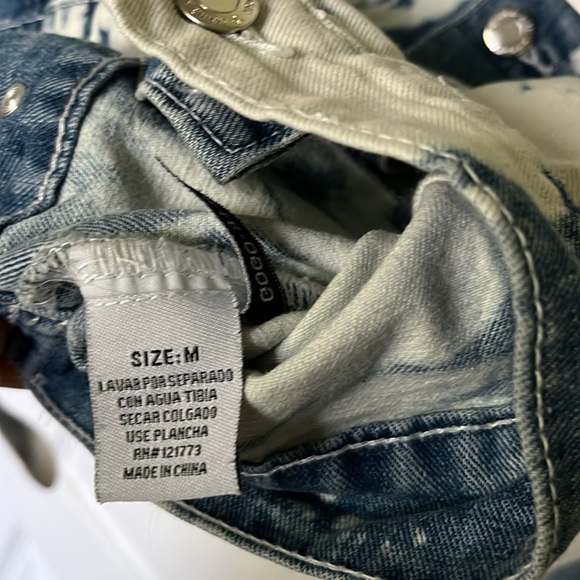 🆕 Flying Angel Denim Jacket Tie-Dye Size Medium Blue/White - Picture 8 of 11